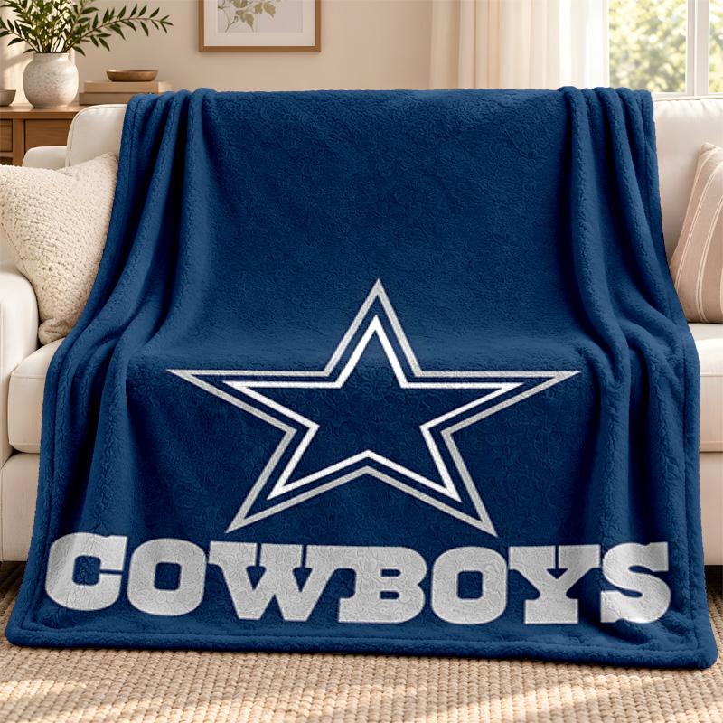 Dallas Cowboys Decke Flanelldecke Weich Gemütlich Plüsch Überwurf für Sofa Bett Leichtgewichtige Heimdekoration Outdoor Camping