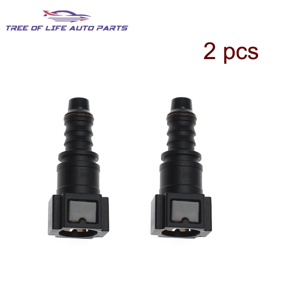 2/5/10x 7.89 ID8 5/16 Car Fuel Line Quick Connector Hose Coupler Nylon Oil Line Pipe Connect Disconnect Release Hose 180 Degree