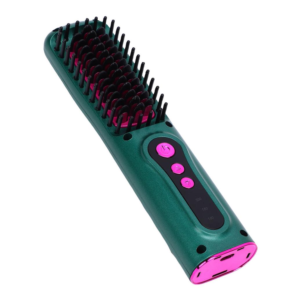 Cordless Hair Straightener Brush Hot Brush Hair Straightener Curler USB Rechargeable for All Hair Type