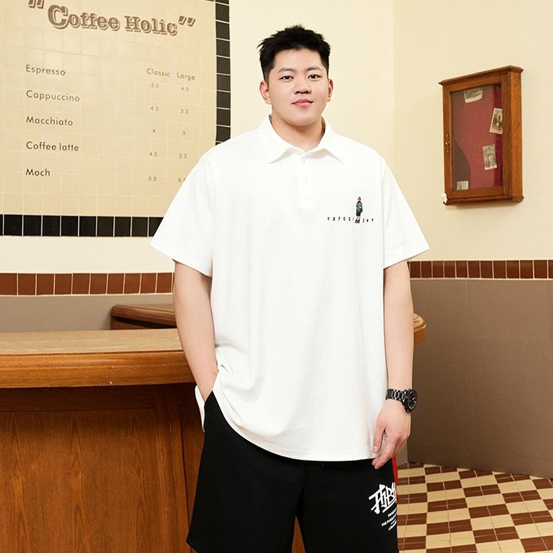 Fashionable Versatile Breathable Moisture Transferring Men's Loose Polo Shirt - Wrinkle Resistant Casual Sports Short Sleeve Collared Shirt