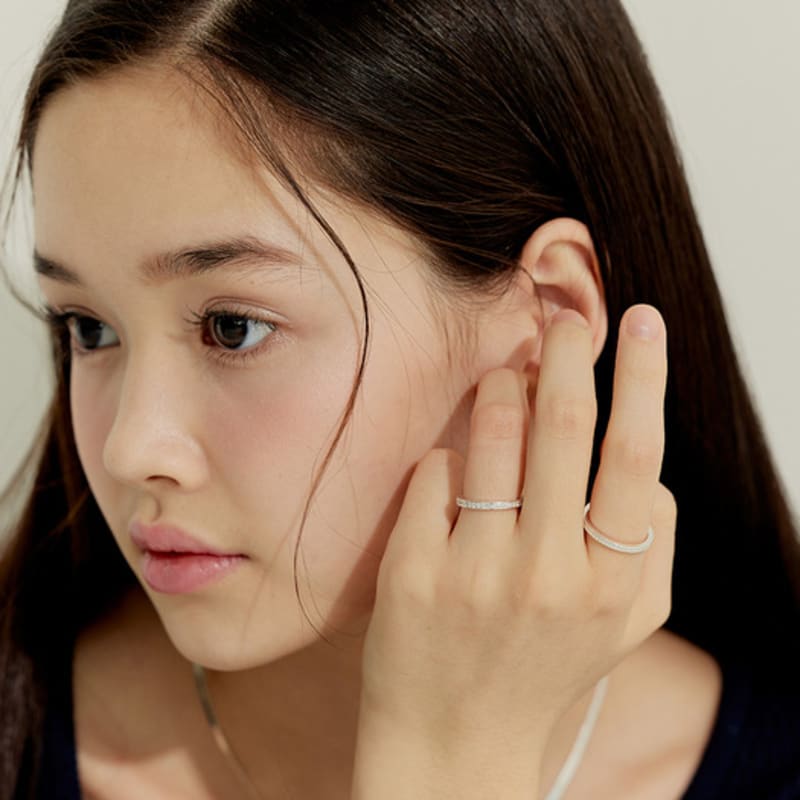 Murmur [925silver]Twinkle Frame Cubic Ring