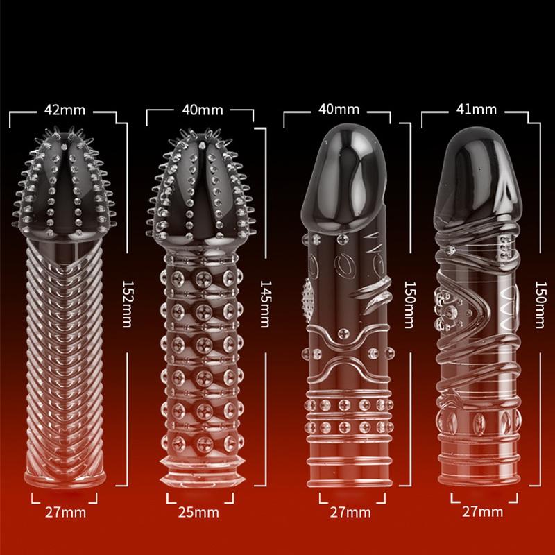 Penis Abdeckungen Extender männer Kondome Kristall Penis Kondome Finger Cock Ring Erwachsene Sex Spielzeug Für Sex Männlich Länger anhaltende