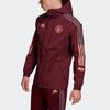 Adidas Manchester United FC Travel Jacket With Hood Men Outerwear Burgundy FR3862