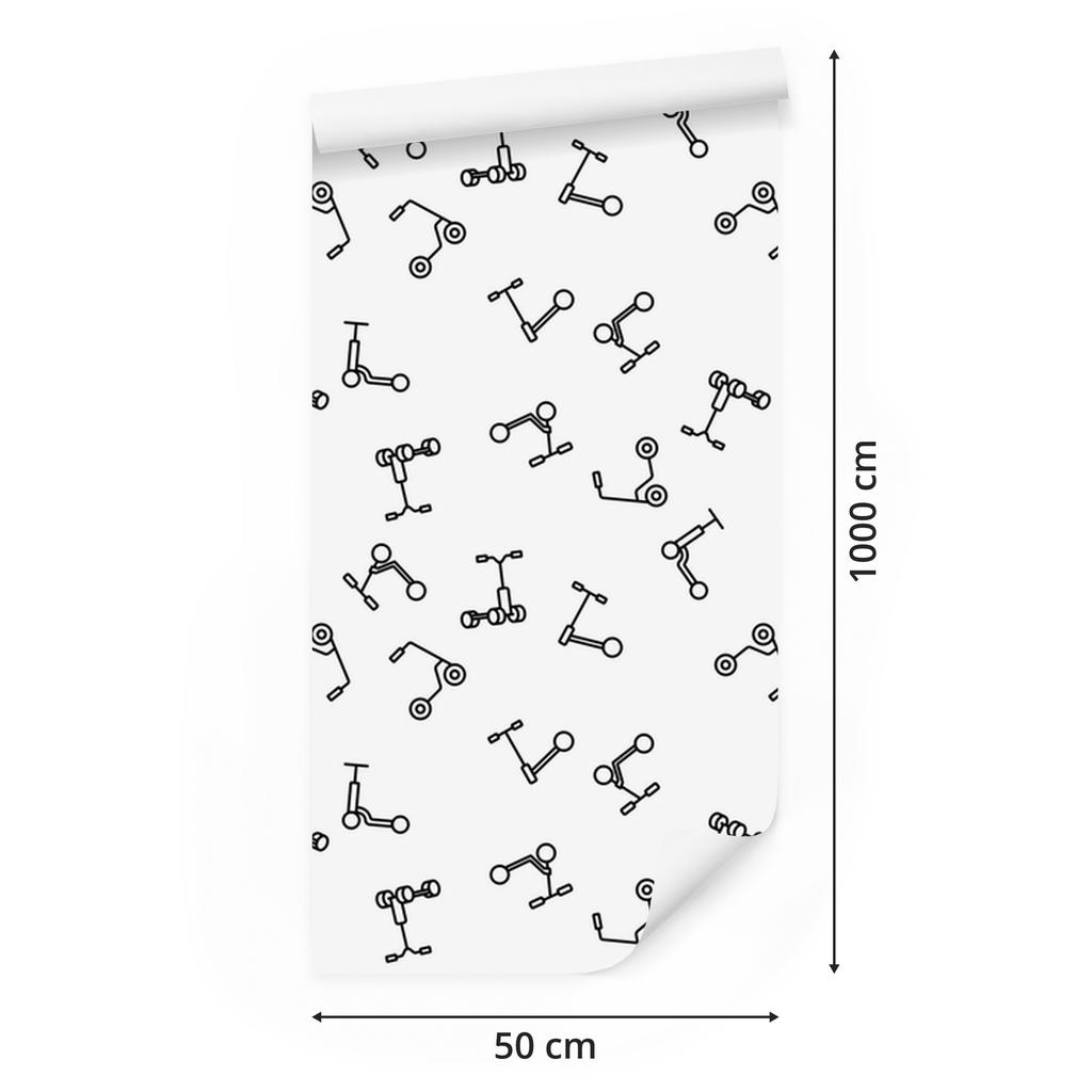Scooters wallpaper for living room and bedroom 50x1000