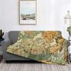Renaissance Art Painting Blanket Medieval Vintage European Aesthetic Warm Comfortable Flannel Throw Blanket Art Women Blankets