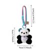 Backpack Decoration Bow Bear Keychain Bag Pendant Plush Key Ring Panda Plush Doll  Women Girls
