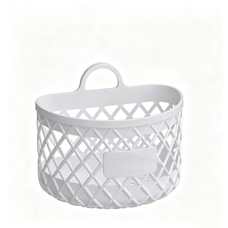 Xiaomi No Drill Hanging Storage Basket Drainage Shelf Hollow Out Kitchen Storage Basket Plastic Multifunctional Bathroom Organizer