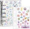 Transparent Star Pattern Sticker Book 20 Mini Holographic Sticker Mini Clear M5 Cute Sticker Sticker Favorite Photo Convenient File Pattern Type