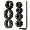 3-12mm Drill Chuck 7Pcs Black Depth Stop Collar Ring Drill Bit