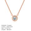 Fashion Crown Pendant Necklace for Women Retro Vintage Classic Rose Gold Cubic Zirconia Chain On Neck Trendy Jewelry N390