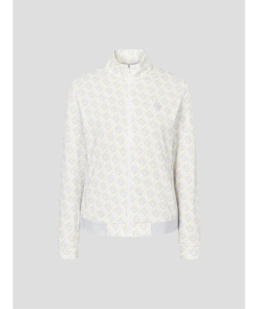 Beanpole Golf [B_Under] Women'S Patterned Full-Zip Long-Sleeve T-Shirt Light Gray