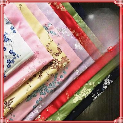 Wide 150cm Imitation Three Five Brocade Brocade Jacquard Fabrics Red and Black for Sewing Cheongsam DIY Bag Clothing Materia