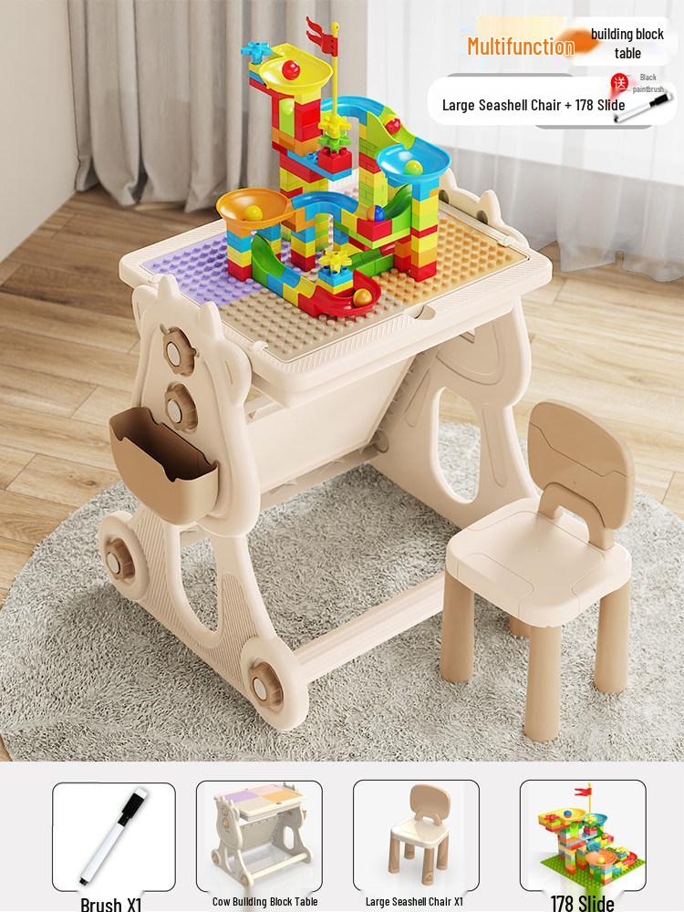 2026 New Model: Children's Educational Building Block Table, Multifunctional Puzzle Game for Ages 3-6