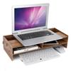 Monitor Stand Computer Desktop Laptop Shelf Desk Table Bracket Holder Storage Rack(Cherry Wood)