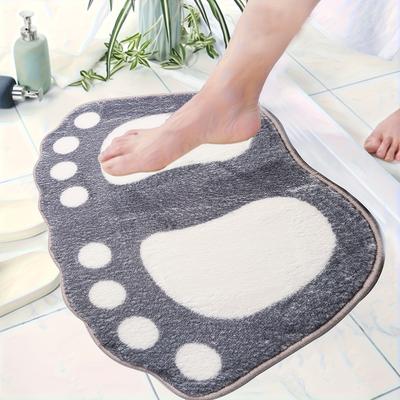 1 Stück Ultraweiche Polyester-Badematte mit rutschfester Gummiunterseite - Maschinenwaschbar, Superabsorbierend, Bequemer Duschteppich für Zuhause, Küche