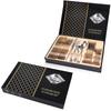 24-Piece Gold Stainless Steel Cutlery Set with Knife, Fork, Spoon & Household Storage Rack In Gift Box