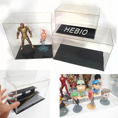 Figurenkoffer horizontal 40x20x20 Dekorativer Schrank Kunststoffmodell Gundam One Piece Blitz Naruto LEGO,LEGORAL Koffer Schwarz Transparent
