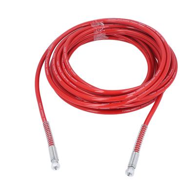 Airless Paint Sprayer Hose High Pressure Universal Flexible Fiber Tube 49.21ft Length 14in Red