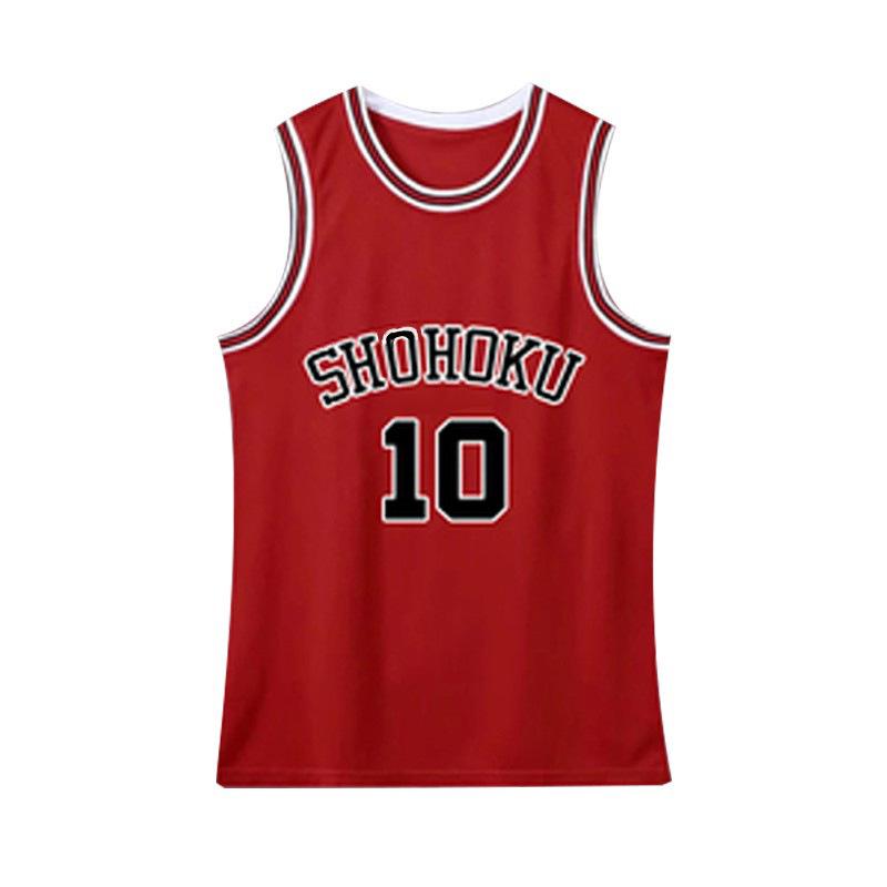 Slam Dunk Classic Jersey Set: Hanamichi Sakuragi #10 & Kaede Rukawa #11 - Customizable Basketball Uniform