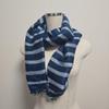 Used Pal'las Palace Voom Border Pattern Stole Blue