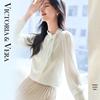 Women's Elegant Embroidered Long-Sleeve Blouse