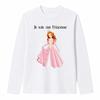 Girl's Princess Long Sleeve T-shirt - I Am a Princess - White