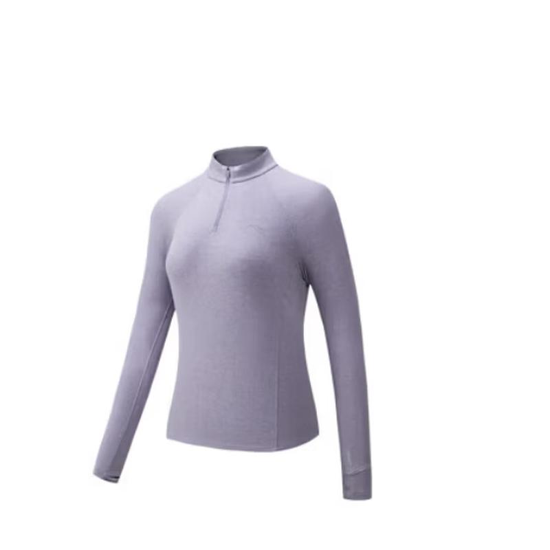 ANTA Women s Half-Zip Long-Sleeve Wool Blend Athletic Top 165/M