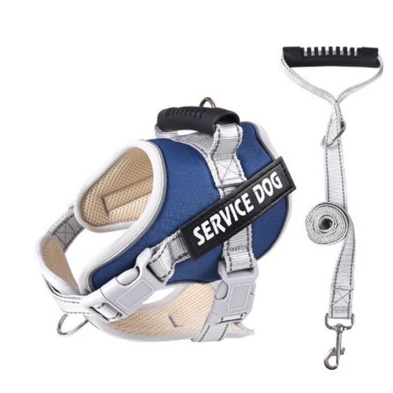 Neuer großer hundespezifischer Brust- und Rückenriemen, Nachtreflektierend und atmungsaktiv, Explosionssicher, Stoßfest und Ausbruchsichere Leine