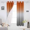 Orange Gray Gradient Abstract Blackout Curtains For Living Room Bedroom Printed Window Treatment Drapes Home Decor