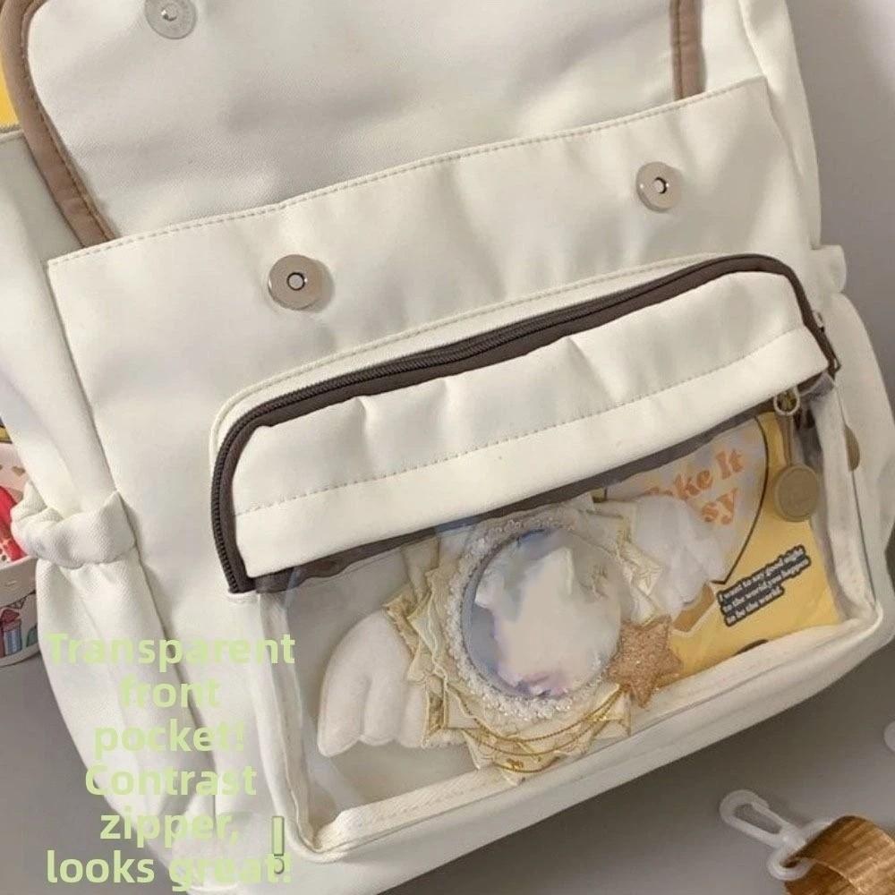Preppy Style Student Crossbody Bag Large Capacity Y2K Anime Display Bag Cartoon Handbag  Women Use