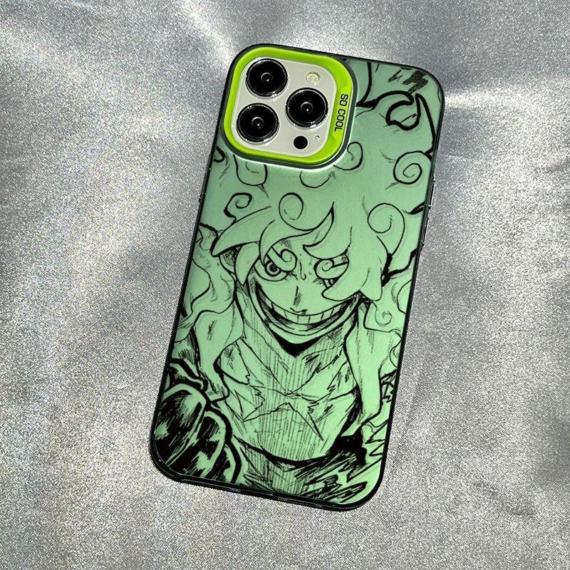 Sketch ONE PIECE metal button IMD for Apple 14promax mobile phone case iphone13/12/8 creative