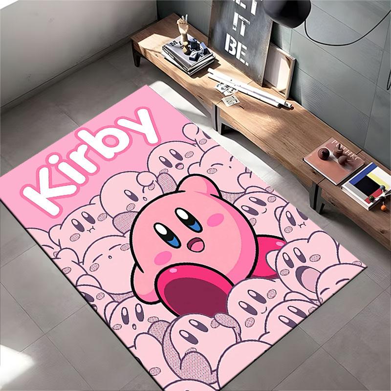 Kirby-Muster Rosa Teppich geeignet als rutschfeste Matte für das Wohnzimmer oder das Sofa im Schlafzimmer