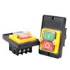 On/Off Push Button Switch Plastic Safety Switch with Waterproof Dustproof Box 10A for Grinding Machine Textile Machine