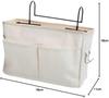 Amosfun Over The Door Hanging Storage Organizer Bag, Wall Mounted Multi-Purpose Hanging Organizer for Bedroom Kitchen Living Room, White