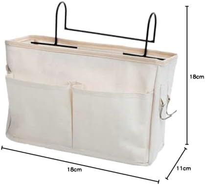 Amosfun Over The Door Hanging Storage Organizer Bag, Wall Mounted Multi-Purpose Hanging Organizer for Bedroom Kitchen Living Room, White
