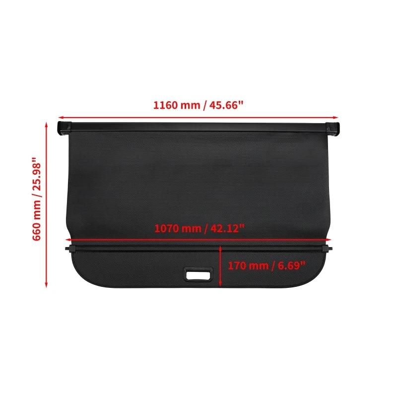 Retractable Cargo Cover Rear Trunk Security Shield Shade Luggage Curtain for Toyota Corolla Cross 2022-2024