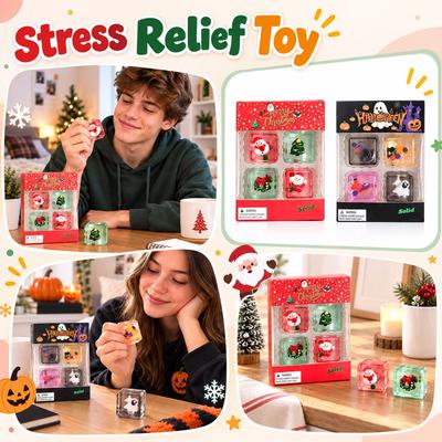 4-Piece Toy Set, Sensory Toys for Christmas and Halloween Party Favors