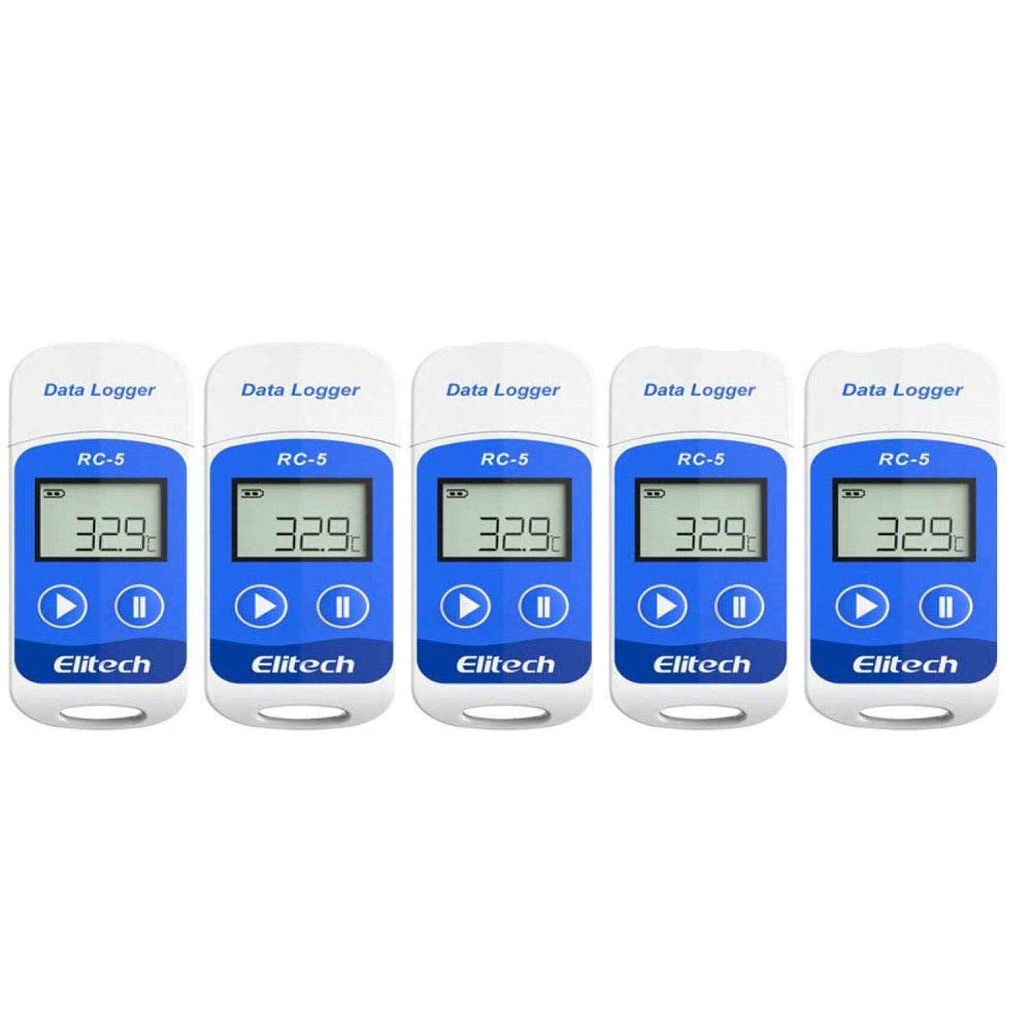 

Elitech USB temperature data logger temperature recorder data recorder 32000 points data logger that can easily record and analyze temperature Blue 5