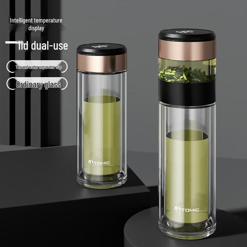 Temeike Smart Temperature Display Tea Infuser Glass Bottle