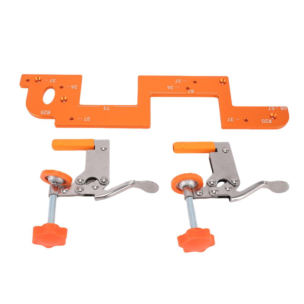 Einbaugriff-Schlitzschablone Kleiderschranktür Positionierungswerkzeug mit Edelstahl-Festklemme Kugellagerfräser