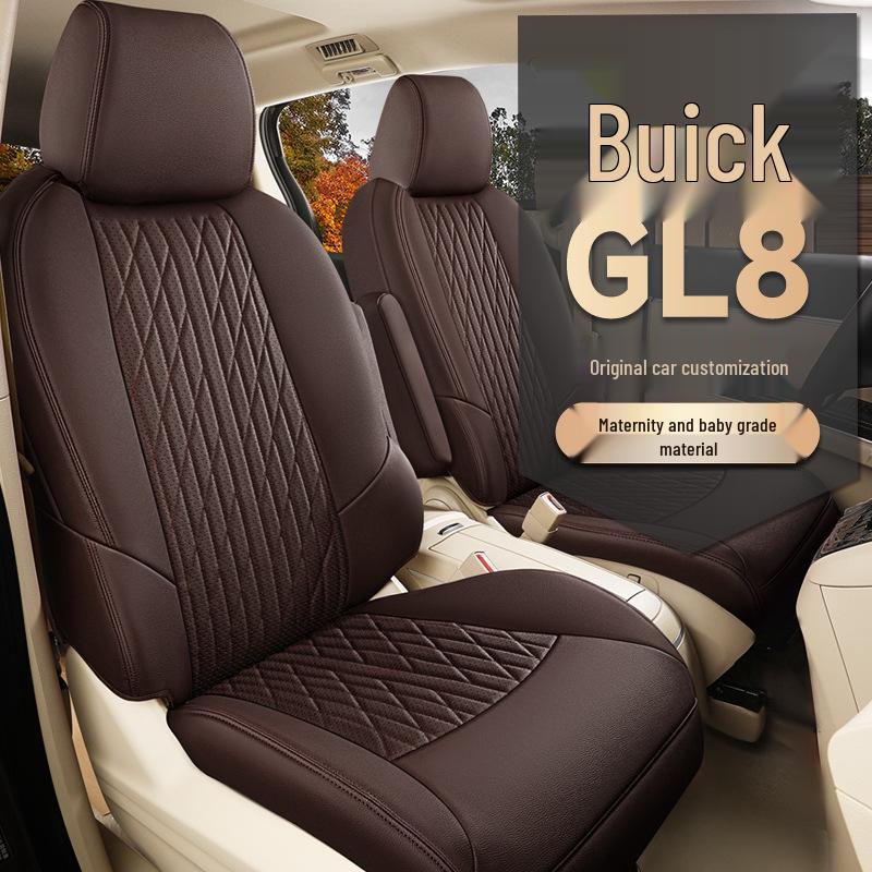 Buick GL8 Leather 7-Seat Full Coverage Car Seat Cushion, All-Season