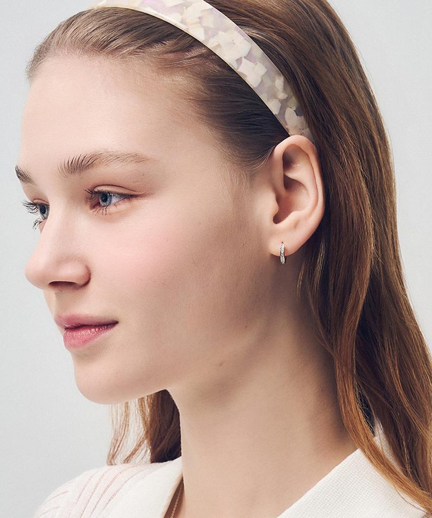 Dana Burton [925 Silver] Brilliant Pavé One-Touch Earrings