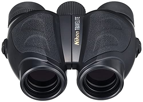 Nikon Travelite VI 10x25 Porro Prism Binoculars, 10x Magnification, 25mm Aperture, T610X25, Black