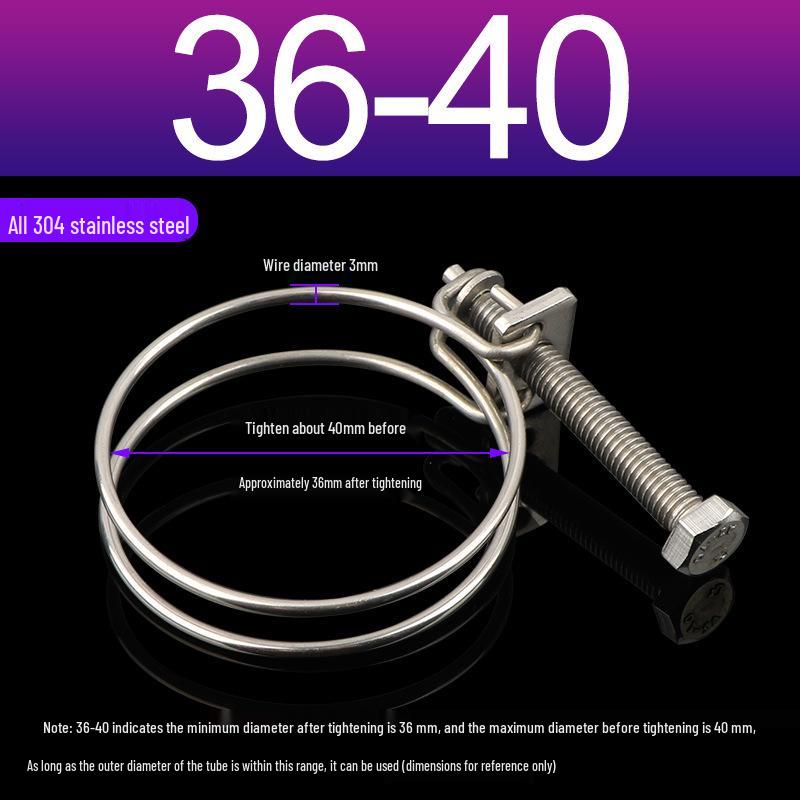 Stainless Steel Double Wire Hose Clamp Set