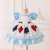 Girls' Alice in Wonderland Pleated Lace Princess Dress