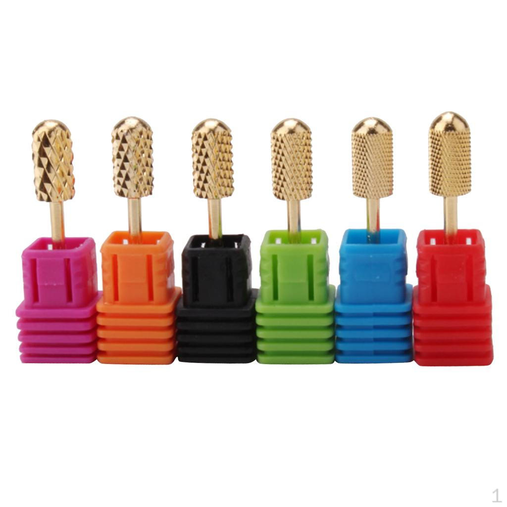 Nail Files Drill Bit Nails Clean Manicure Grinding Head 6Pcs