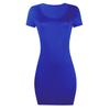 BITCED Sexy Wrap Hip Solid Colour Short Sleeve Dresses for Women