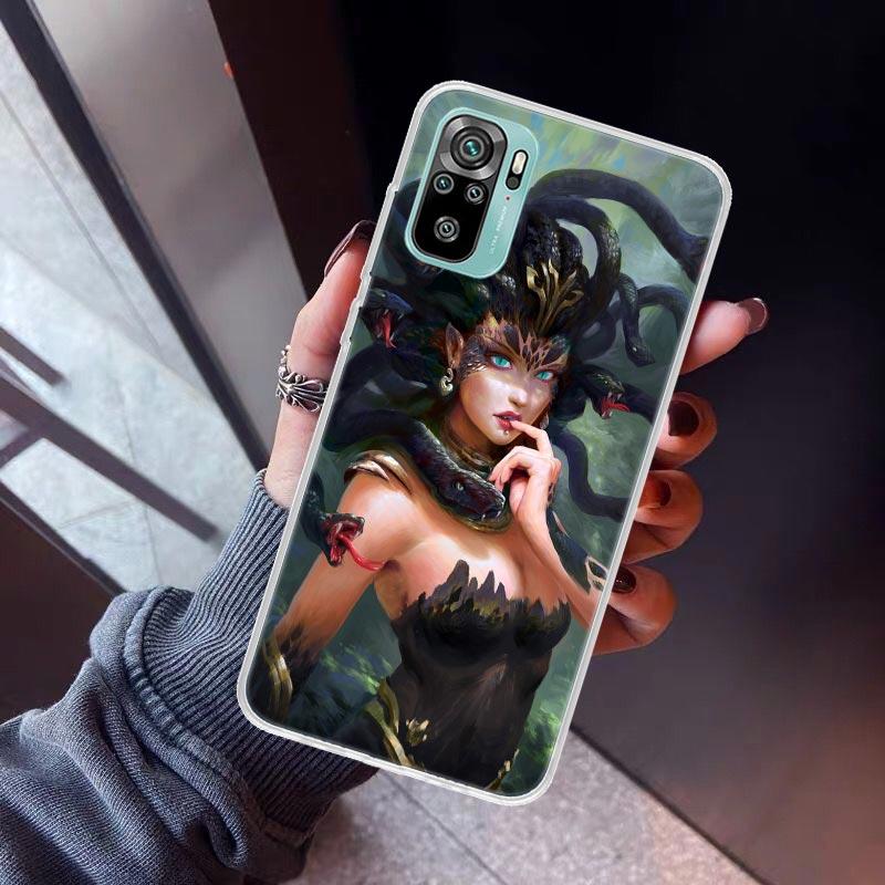 Medusa Greek Mythology Phone Case For Xiaomi Redmi Note 10 11 12 13 14 15 Pro Plus 11S 12S 14S 11T 11E 10S Soft TPU Back Cover R