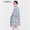 PORTS Women's Plaid Long-Sleeve Short Jacket