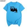Black Cat Short Sleeve Tshirt Cotton Unisex T Shirt New Tee Tshirt Unisexs Unisex Fashion